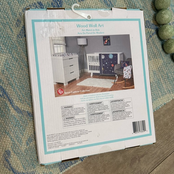 New Fisher-Price Space Explorer Rocket Wall Art Wood Boy’s Room Baby Nursery - Picture 15 of 15